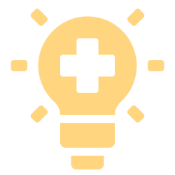 Light bulb with medical cross