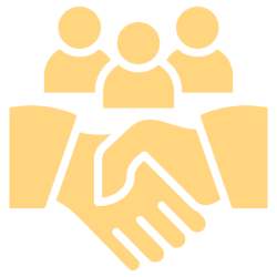 Handshake and people icons